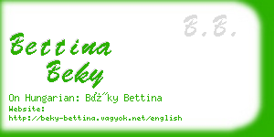 bettina beky business card